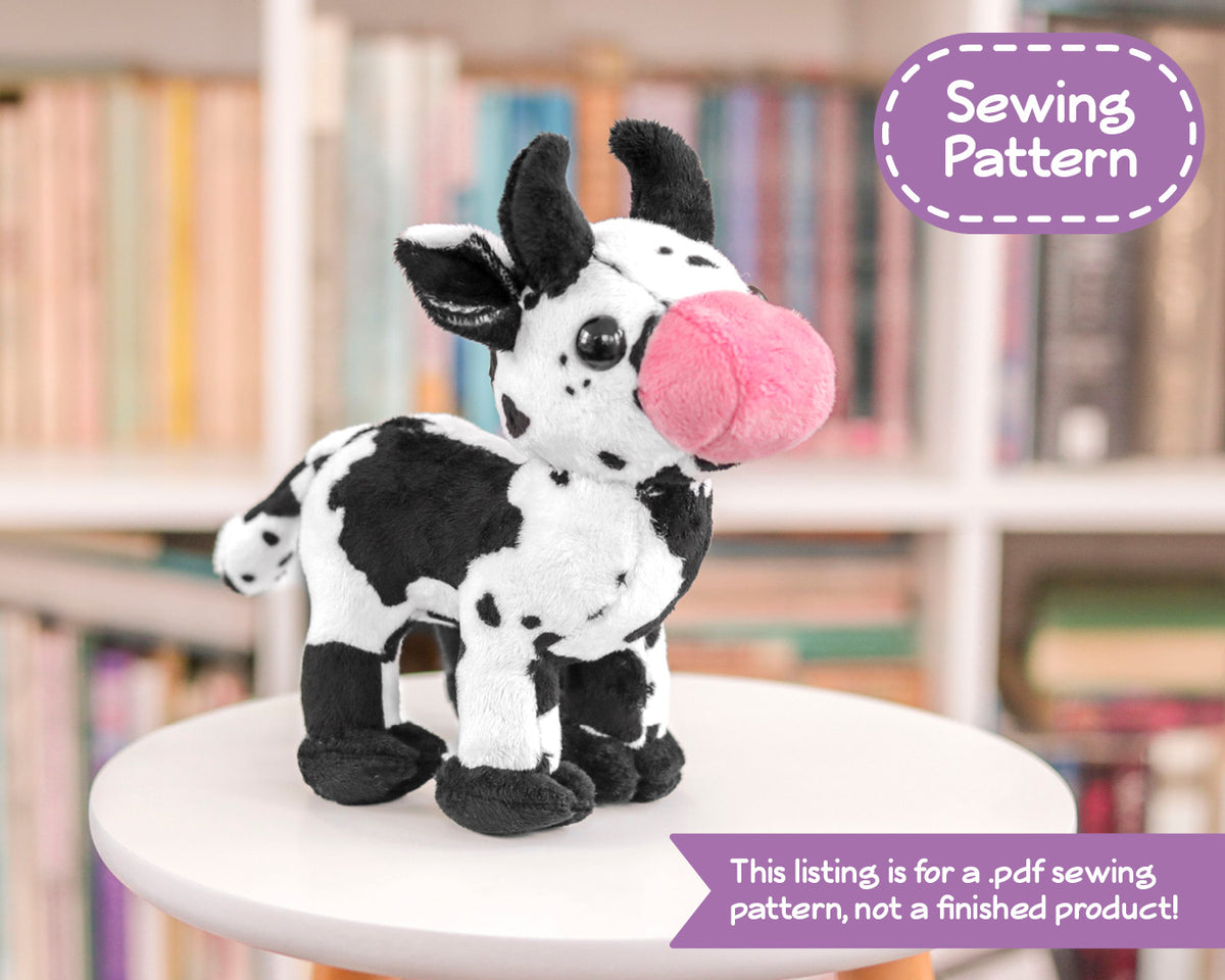 Cow stuffed 2025 animal pattern