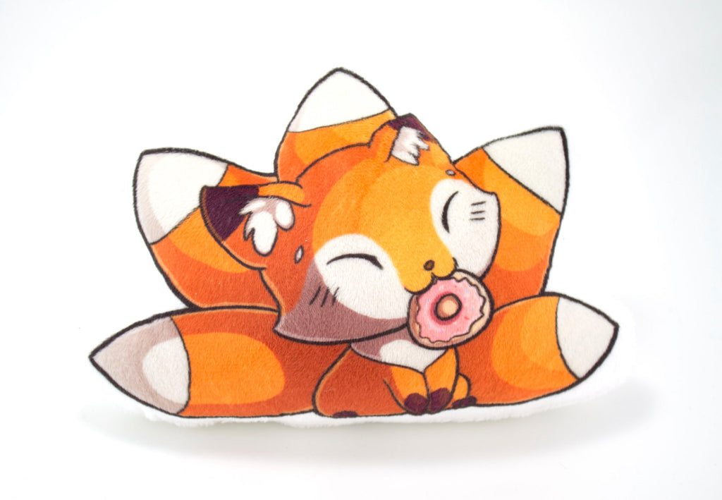 Cute Fox Pillow Plushie, Plush Toy, Stuffed Animal, Pillows, BeeZeeArt 