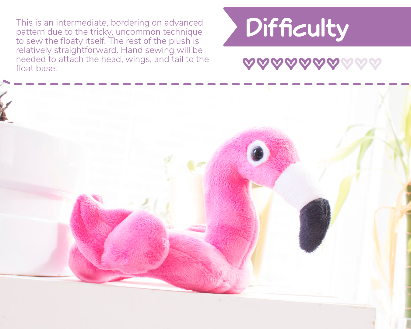 Flamingo Floaty Stuffed Animal Sewing Pattern, Plush Sewing Pattern, D ...
