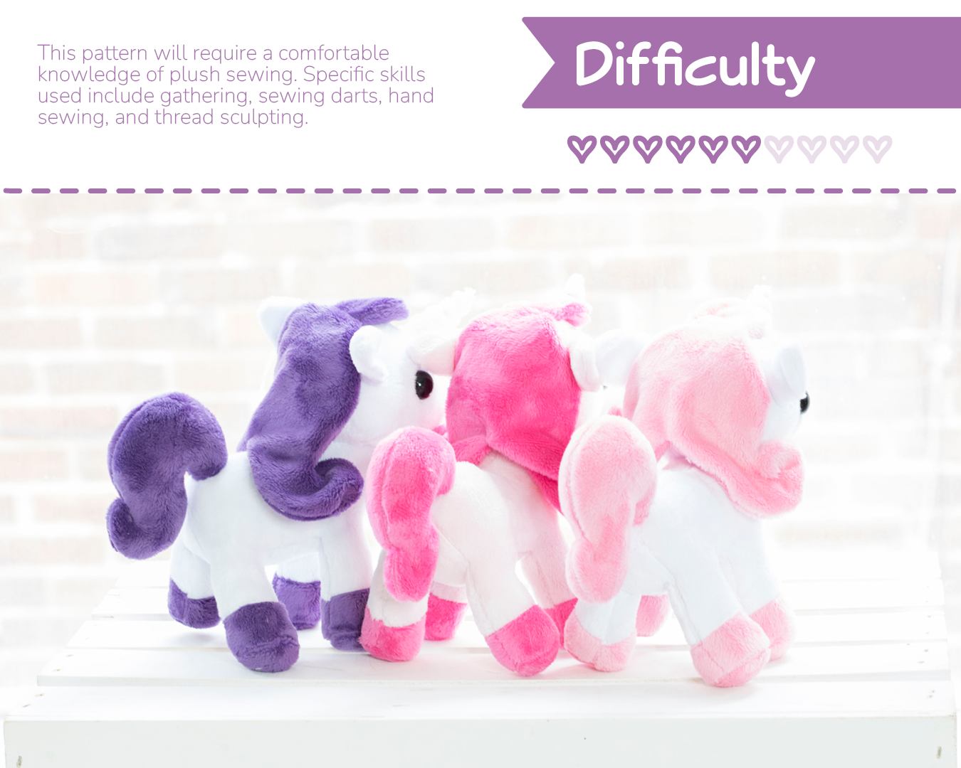 Unicorn stuffed top animal pattern