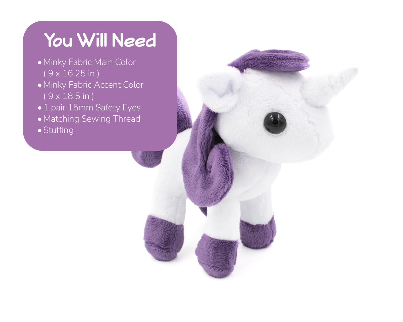 Free stuffed unicorn sewing top pattern