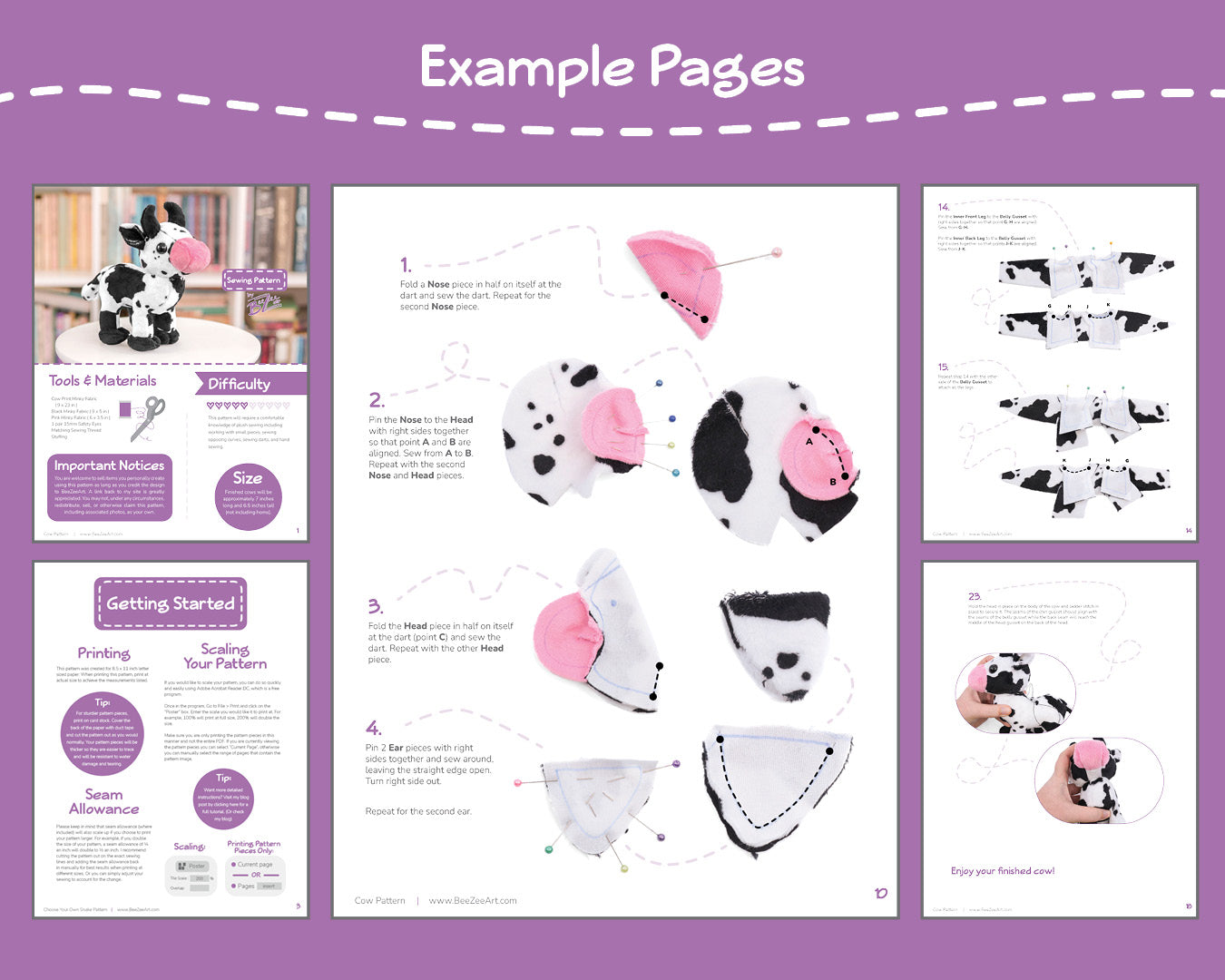 Free Printable Cow Sewing Pattern Pattern Stencils Free Printable Cow Sewing Pattern Pattern Stencils