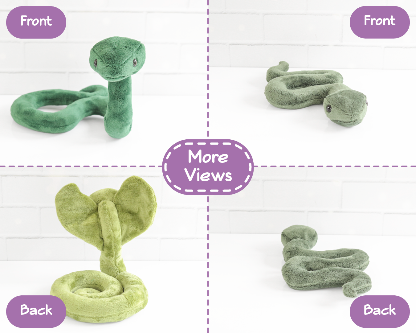 Mix and Match Snake Stuffed Animal Sewing Pattern BeeZeeArt