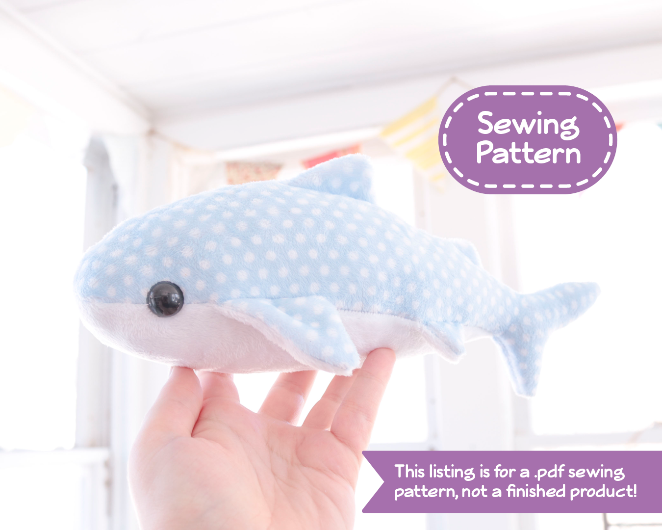 Whale top plush pattern