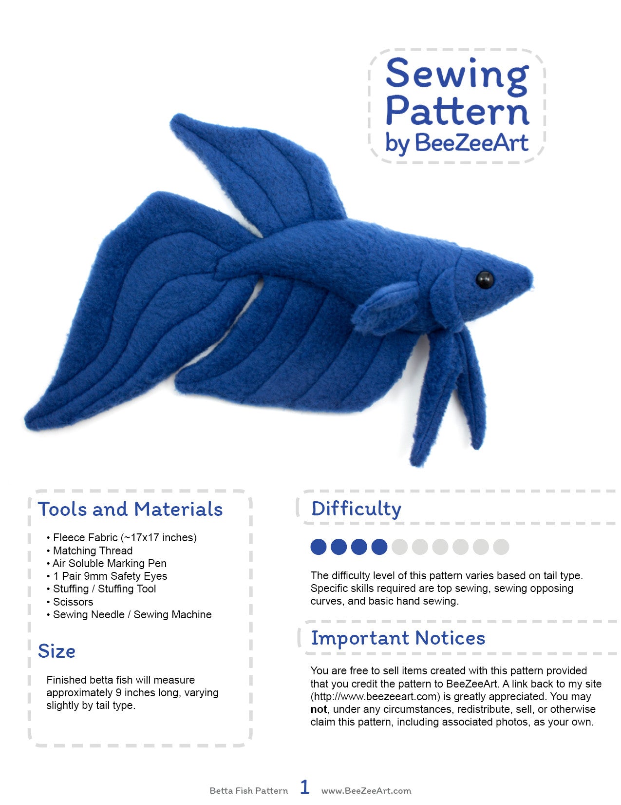 Fish Pattern Clothes Fish Sewing Pattern