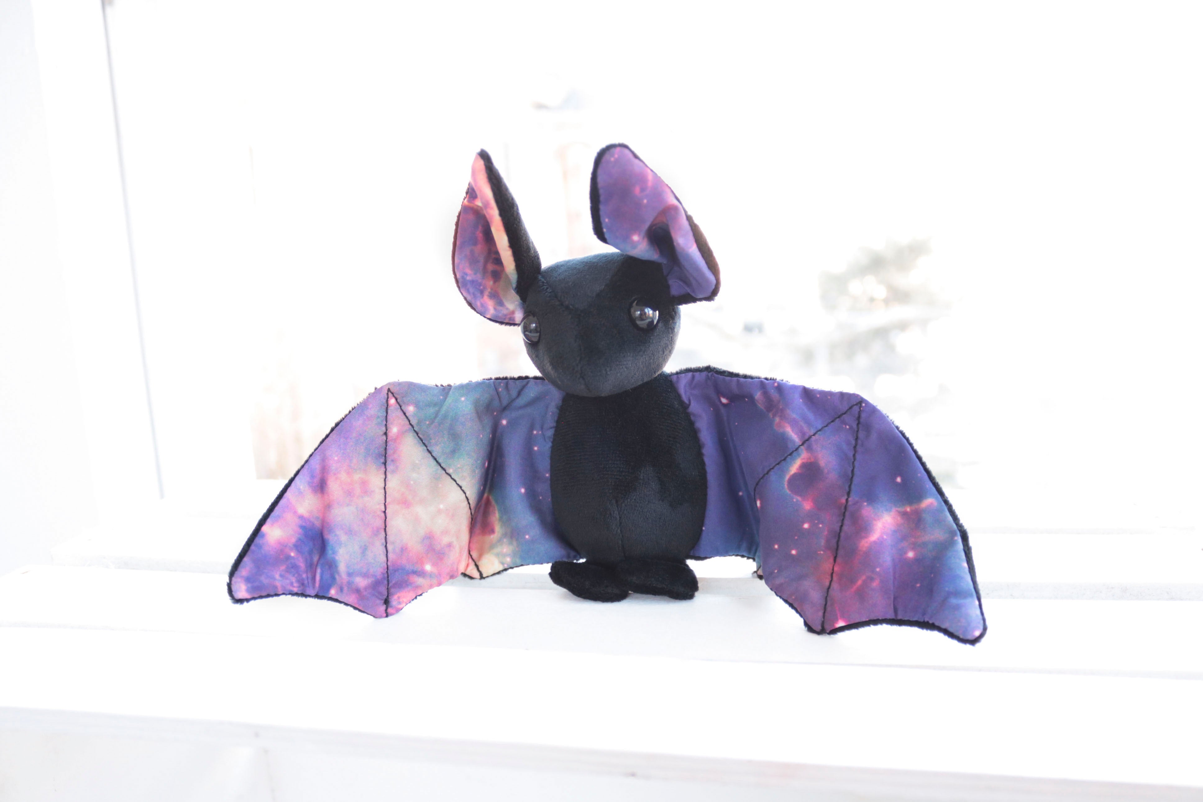 Black Galaxy Bat Stuffed Animal Plush
