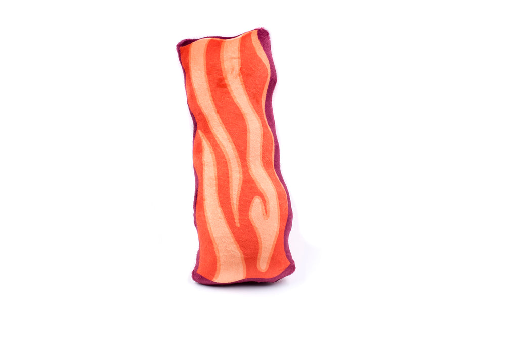 Stuffed Bacon Plush Toy Pillow - Angry, Pillows, BeeZeeArt 