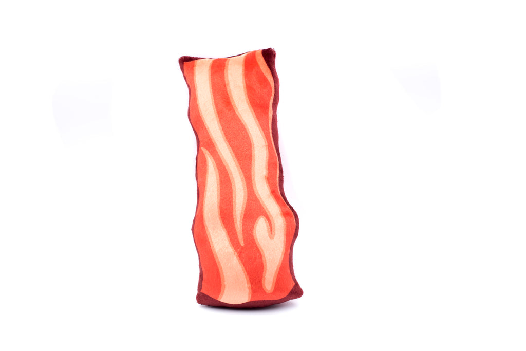 Stuffed Bacon Plush Toy - Happy, Pillows, BeeZeeArt 
