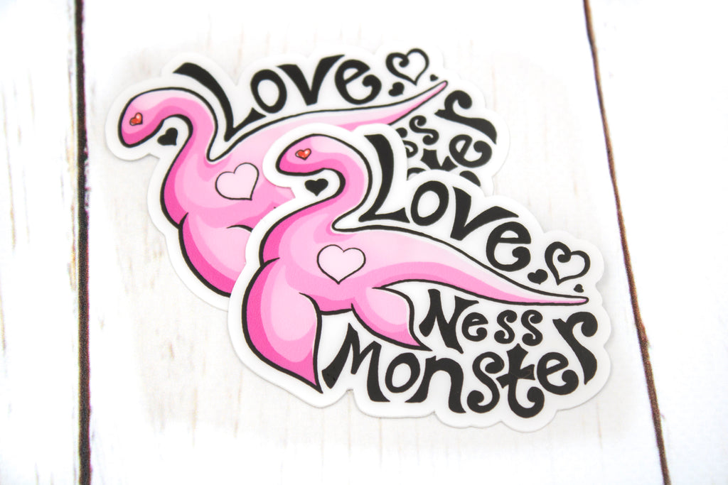 Love Ness Monster Sticker, Loch Ness Monster, Nessie, Vinyl Sticker, 3 Inches, Stickers, BeeZeeArt 
