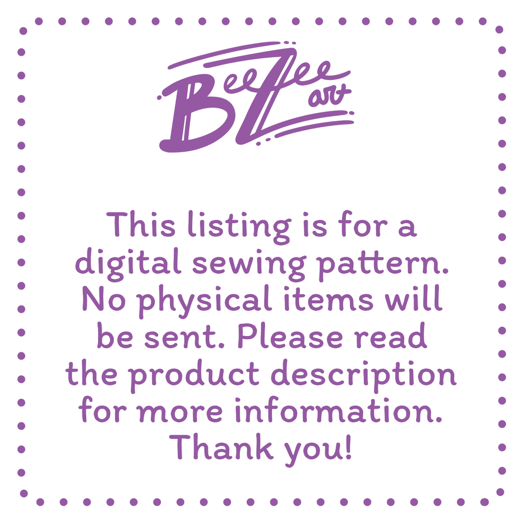Narwhal Stuffed Animal Sewing Pattern - Digital Download, Pattern, BeeZeeArt 